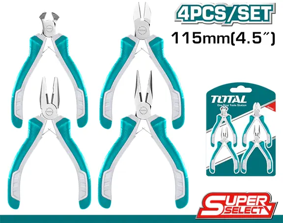 طقم بنسة الكتروني توتال، 4 قطع، 115 ملم، THT1K0404