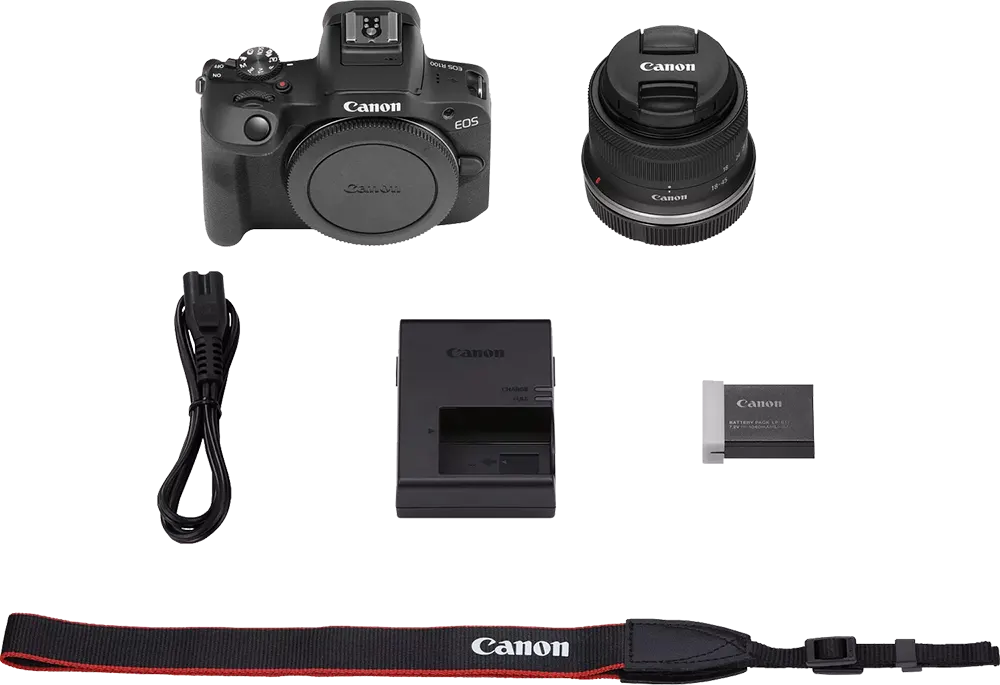 كاميرا كانون EOS R100 ، عدسة 18-45 ملم، 24.1 ميجابكسل، شاشة ال سي دي، اسود
