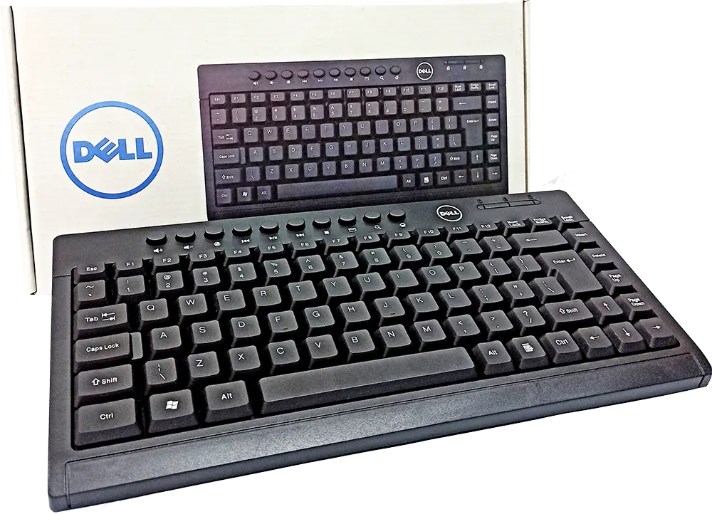 لوحة مفاتيح ديل ميني للوسائط المتعددة، سلكية، USB، أسود، KB616