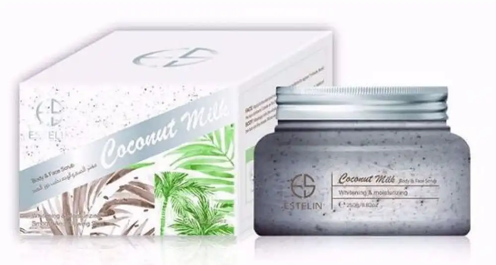 مقشر وجه وجسم حليب بالجوز الهند من إيستلين  250 جم