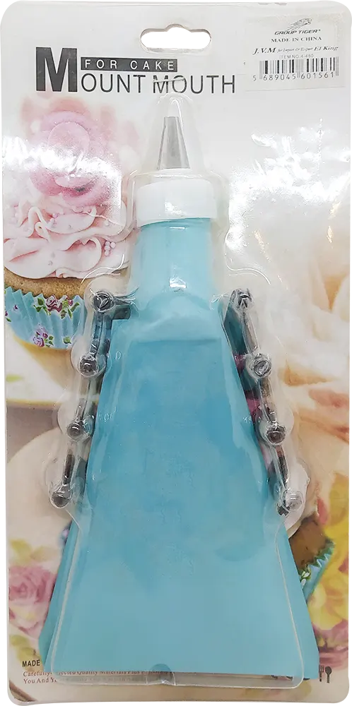 كيس كريمة سيليكون بلابل استانلس 9 قطع