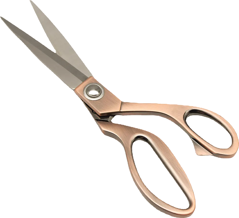 مقص أستانلس كبير بيد نيكل -  ذهبى