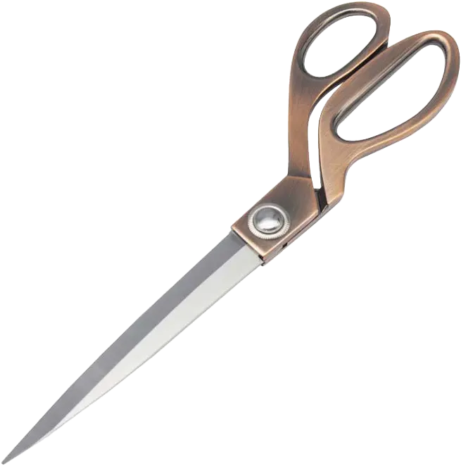 مقص أستانلس كبير بيد نيكل -  ذهبى