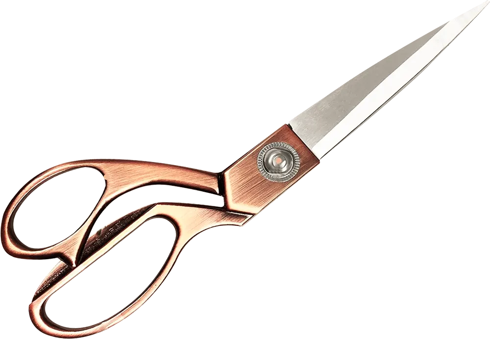 مقص أستانلس كبير بيد نيكل -  ذهبى