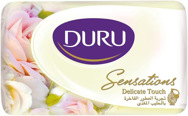 صابون دورو رقة الملمس تجربة العطور بالحليب المغذى ،110 جم،4 قطع، أبيض