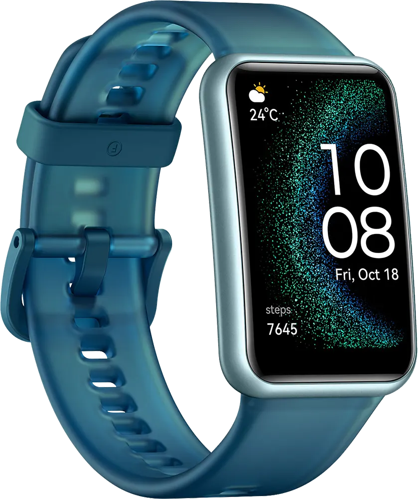 ساعة هواوي فيت الذكية إصدار خاص، شاشة اموليد 1.64 بوصة، سوار سيليكون، مقاومة للماء، لون أخضر فورست