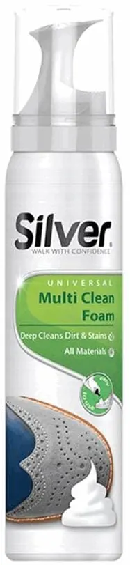 Silver Foam Cleaner with Sponge for Shoe Cleaning - 125 ml