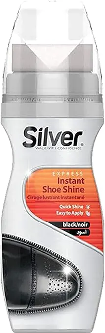 Silver liquid Polish, 75 ml, black