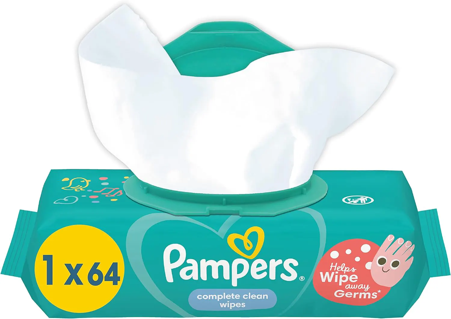 Pampers baby wipes, 64 wipes