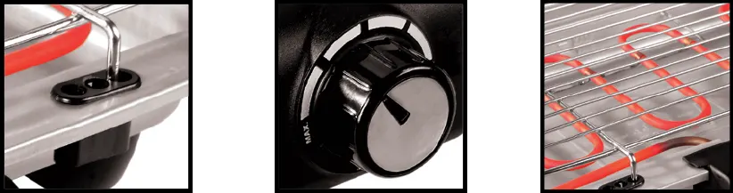 شواية كهربائية رنكيو، 2000 وات، فضي × أسود