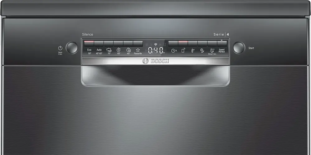 Bosch Dishwasher, 13 Place setting, 60 Cm, 6 Programs, Digital, Black, SMS4IKC62T