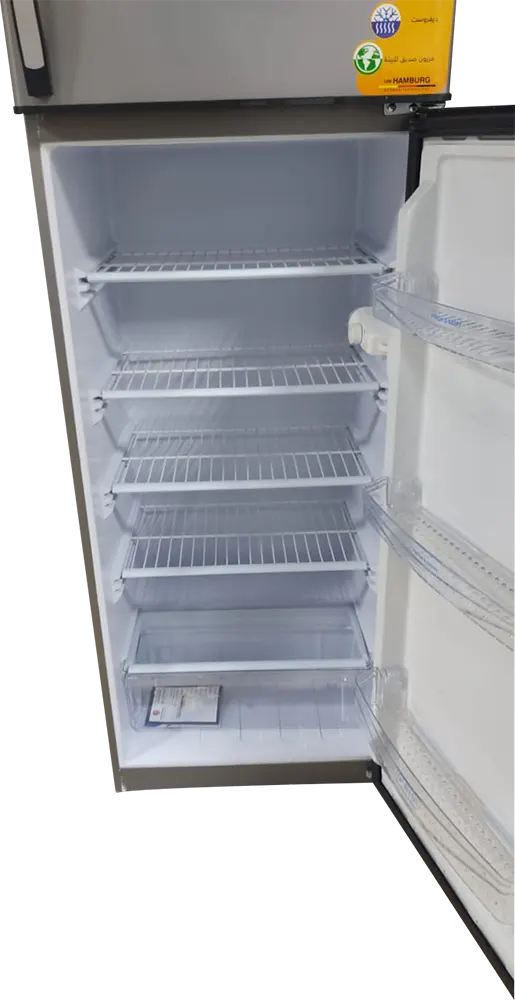 ثلاجة هامبورج ديفروست، 350 لتر، 2 باب، فضي، SR350S