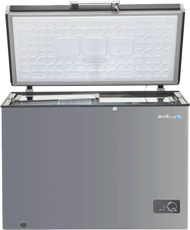 White Whale Aluminum Internal Chest Freezer, Silver, WCF-345 XAG