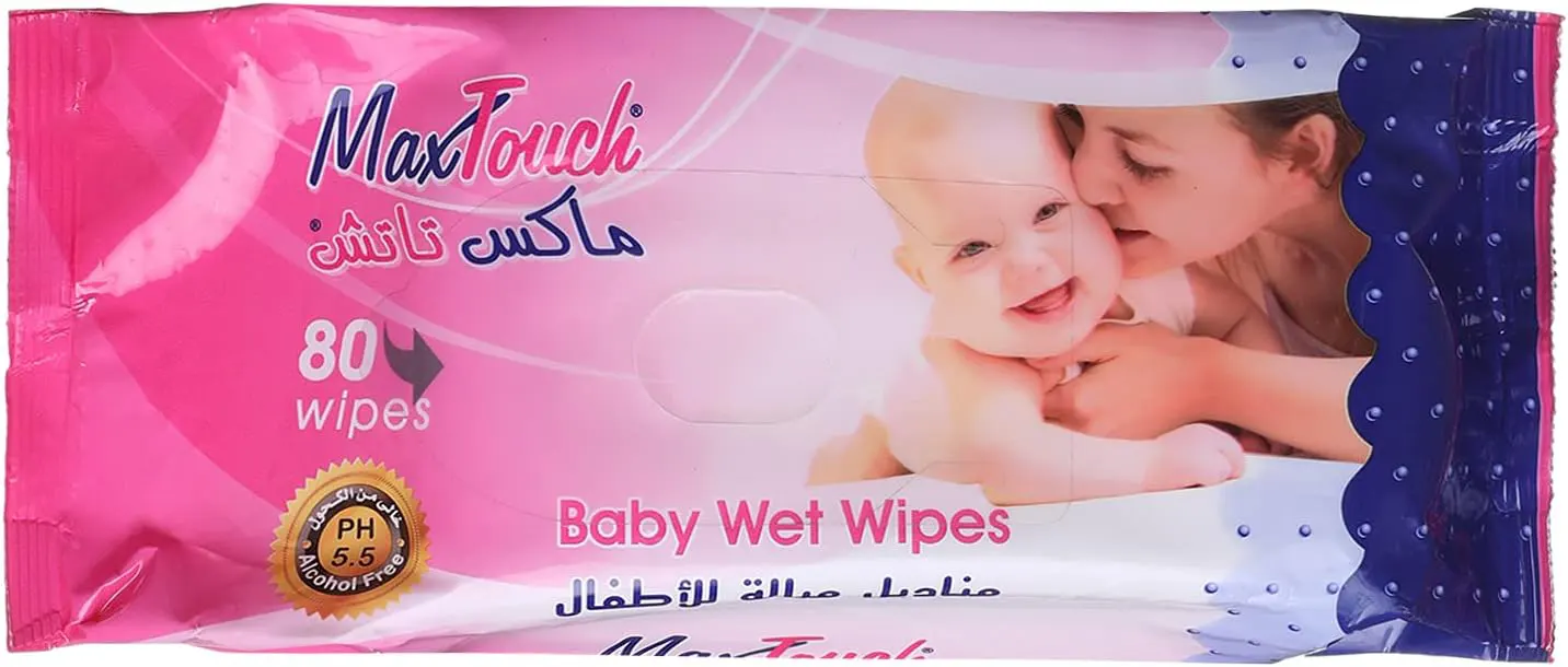 Max Touch Baby Wet Wipes, 80 Wipes