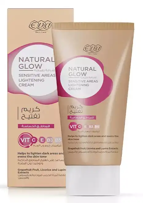 EVA SKIN CARE NATURAL GLOW LIGHTENING CREAM FOR SENSITIVE AREAS 50 Gm
