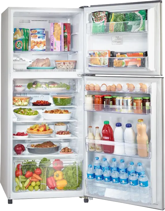 ثلاجة توشيبا نوفروست، سعة 355 لتر، 2 باب، يد طويلة، شامبين GR-EF40P-H-C