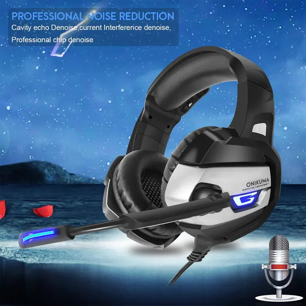 Onikuma K17 Gaming Headset, Microphone, Black