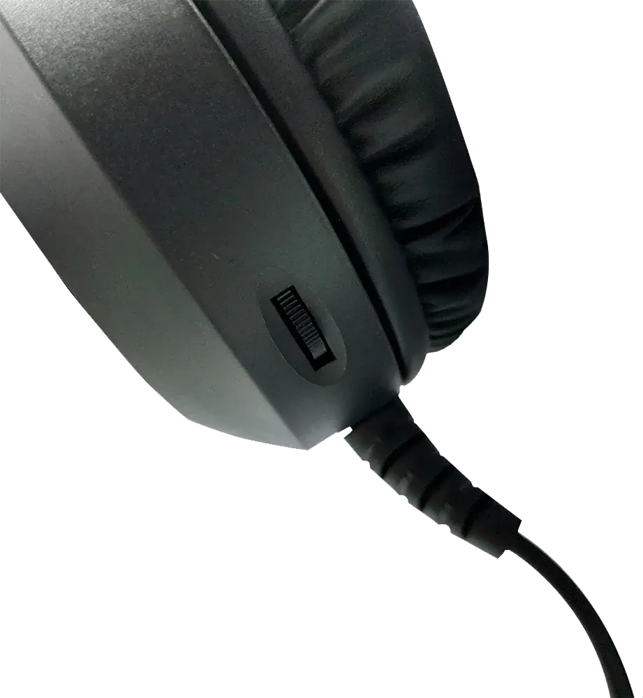 سماعة رأس جيجاماكس بلس Q3 للألعاب، ميكروفون، ضوء LED، أسود