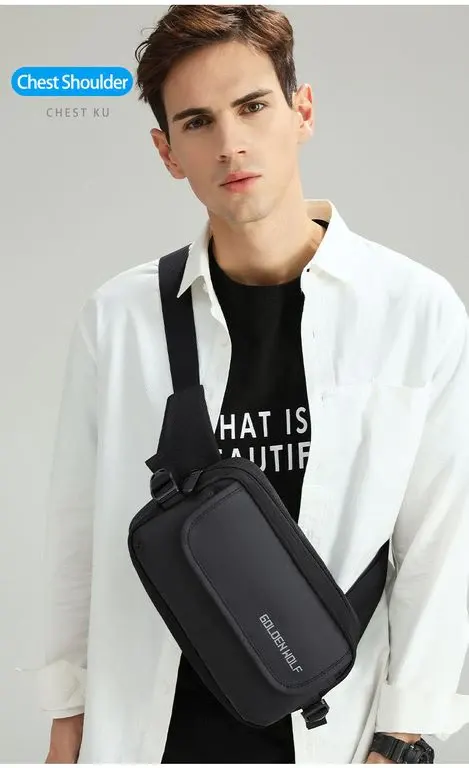 شنطة كروس  من جولدن ولف متعددة الاوضاع، مقاومة للماء ، أسود، Y00028