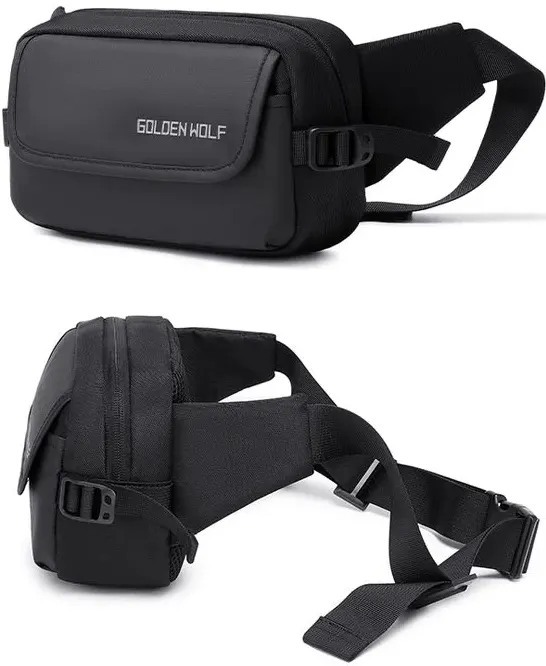 شنطة كروس  من جولدن ولف متعددة الاوضاع، مقاومة للماء ، أسود، Y00028