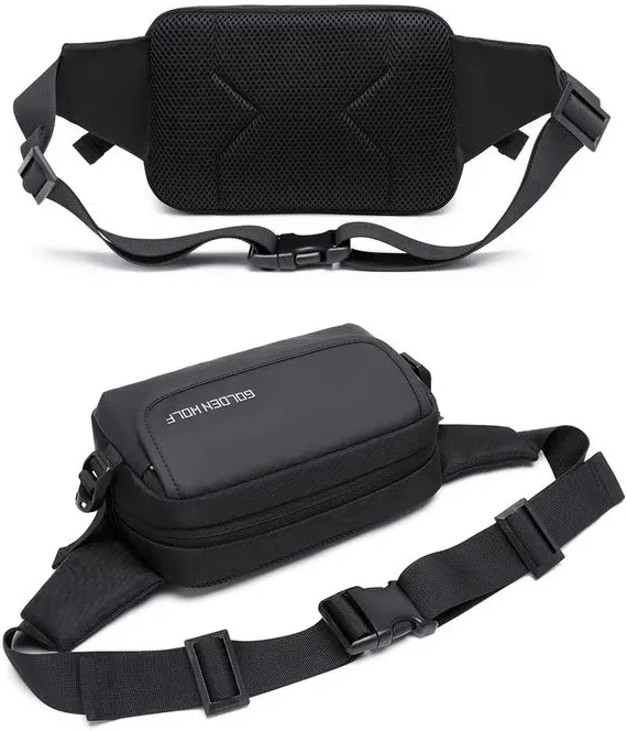 شنطة كروس  من جولدن ولف متعددة الاوضاع، مقاومة للماء ، أسود، Y00028