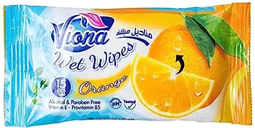 علبة مناديل جيب مبللة من فيونا، 15 منديل