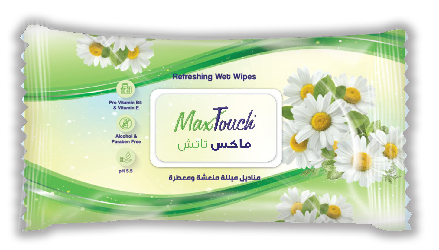 مناديل مبللة منعشة ومعطرة من ماكس تاتش، 120 منديل