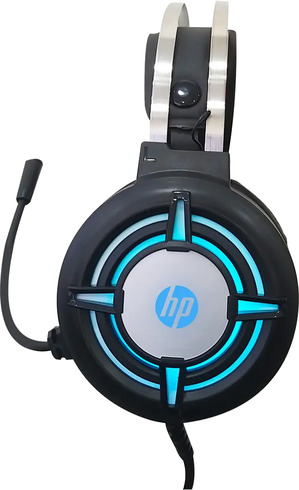 سماعة رأس HP H120 للألعاب، ميكروفون، ضوء ال اي دي، اسود