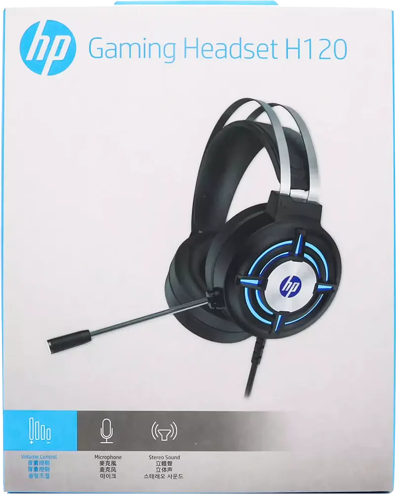 HP H120 Gaming Headset, Microphone, LED Light, Black