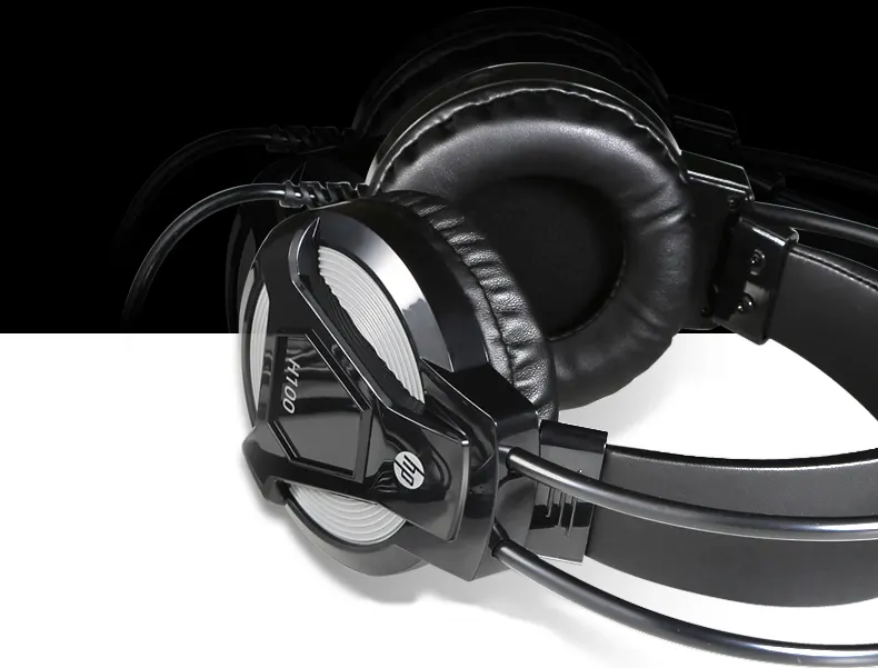 سماعة رأس HP H100 للألعاب، ميكروفون، أسود H100