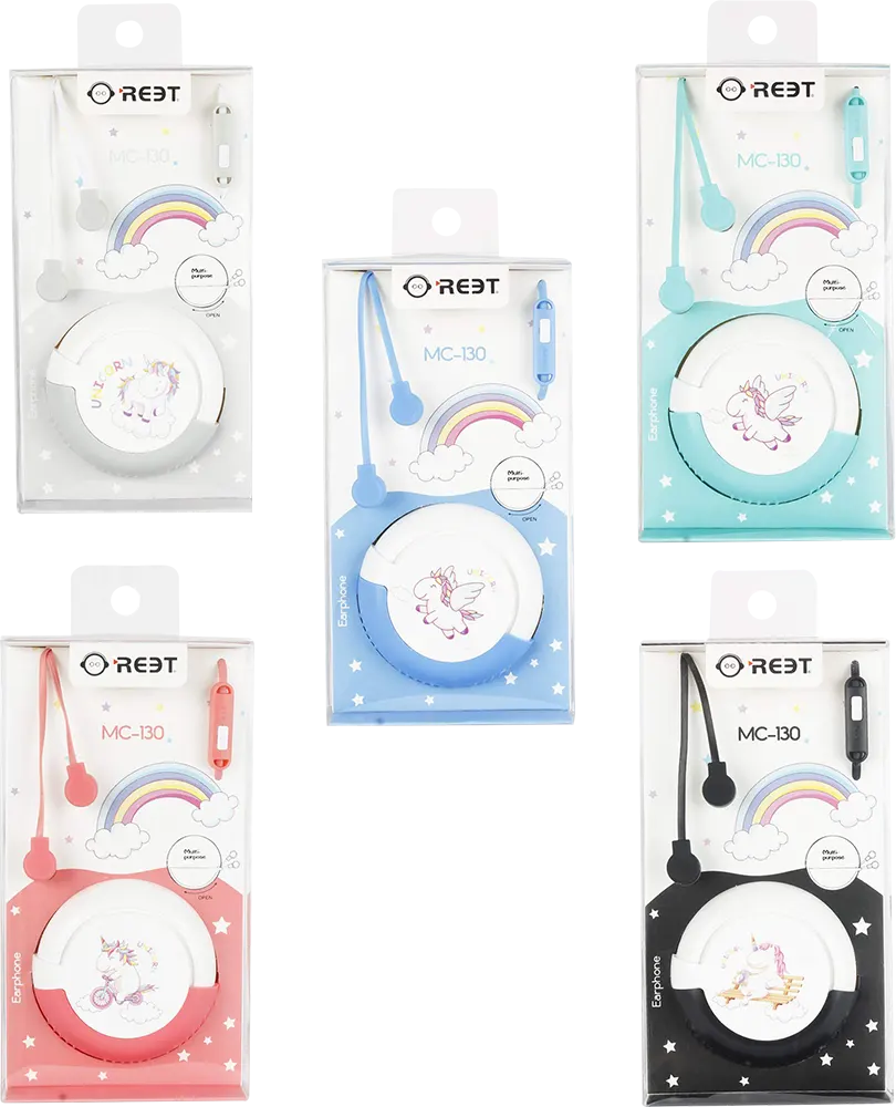 سماعة أذن سلكية رييت، ميكروفون، ألوان متعددة، MC-130