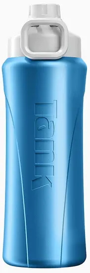 زجاجة مياه حافظة للحرارة من تانك سوبر كول ميني،650 مل، غطاء لف ، أزرق