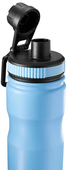 زجاجة مياه حافظة للحرارة تانك من الاستانلس ،650 مل، غطاء كبس ،أزرق