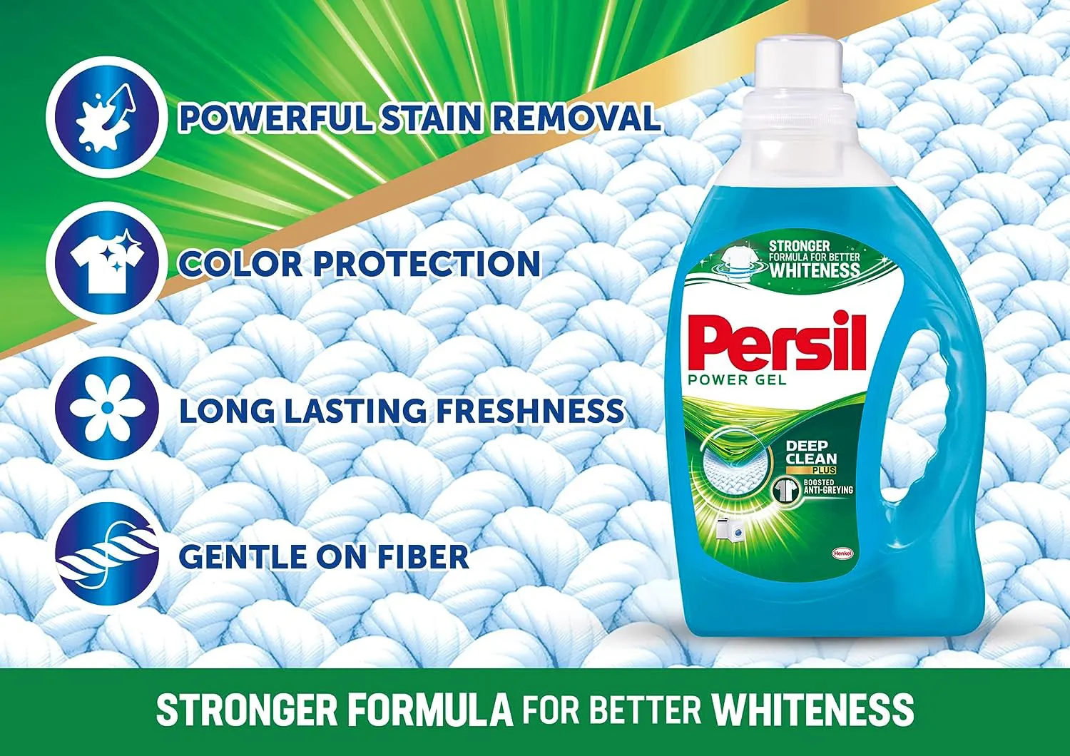 Persil Power Gel for white and colored clothes, 2.6 litres
