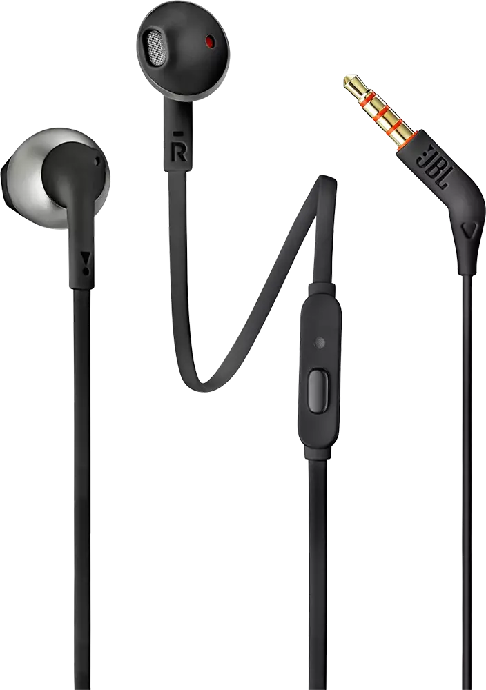 Wired Earphone JBL Tune, Built-In Microphone, Black, T205