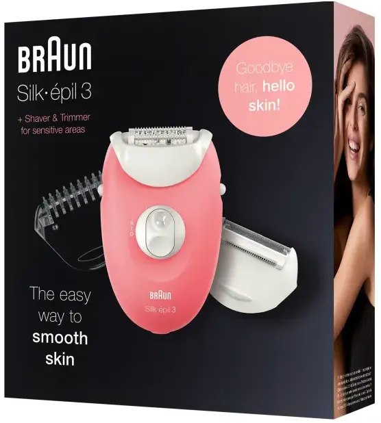 Braun Silk-épil 3 epilator, pink, SE 3-440