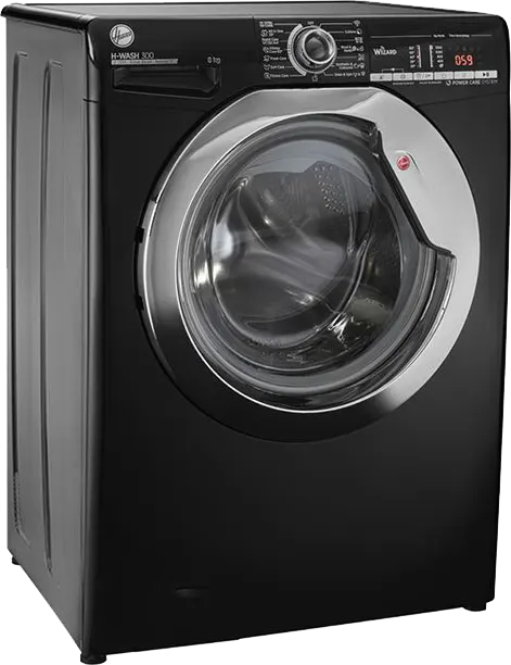 Hoover Full Automatic Washing Machine, Front Loading, 8 Kg, 1300 Rpm, Steam Feature, Black, H3WS383TAC3B-ELA
