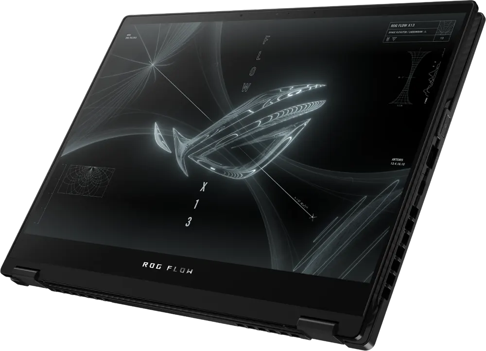 لاب توب اسوس روج فلو اكس 13 GV301RE-LJ118W  معالج AMD Ryzen 7 6800HS، رامات 16 جيجابايت، هارد ديسك  512 جيجا بايت SSD،  كارت شاشة NVIDIA GeForce RTX™ 3050 Ti سعة 4 جيجابايت، شاشة 13.4 بوصة دقة WUXGA ،  ويندوز 11، اسود