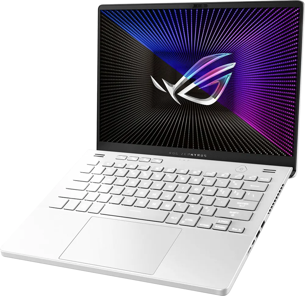 لاب توب اسوس روج سيفروس جي 14 GA402RJ-WHT07W  معالج Ryzen 7 6800HS، رامات 16 جيجابايت ، هارد ديسك 1 تيرابايت SSD ، كارت شاشة RX 6700S سعة 8 جيجابايت ، شاشة 14.0 بوصة دقة QHD+، ويندوز 11، أبيض