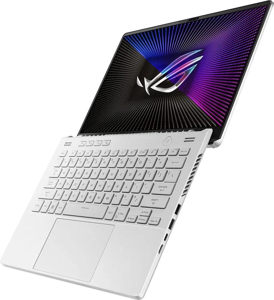 لاب توب اسوس روج سيفروس جي 14 GA402RJ-WHT07W  معالج Ryzen 7 6800HS، رامات 16 جيجابايت ، هارد ديسك 1 تيرابايت SSD ، كارت شاشة RX 6700S سعة 8 جيجابايت ، شاشة 14.0 بوصة دقة QHD+، ويندوز 11، أبيض