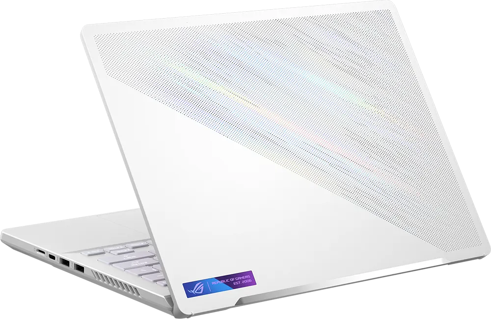 لاب توب اسوس روج سيفروس جي 14 GA402RJ-WHT07W  معالج Ryzen 7 6800HS، رامات 16 جيجابايت ، هارد ديسك 1 تيرابايت SSD ، كارت شاشة RX 6700S سعة 8 جيجابايت ، شاشة 14.0 بوصة دقة QHD+، ويندوز 11، أبيض