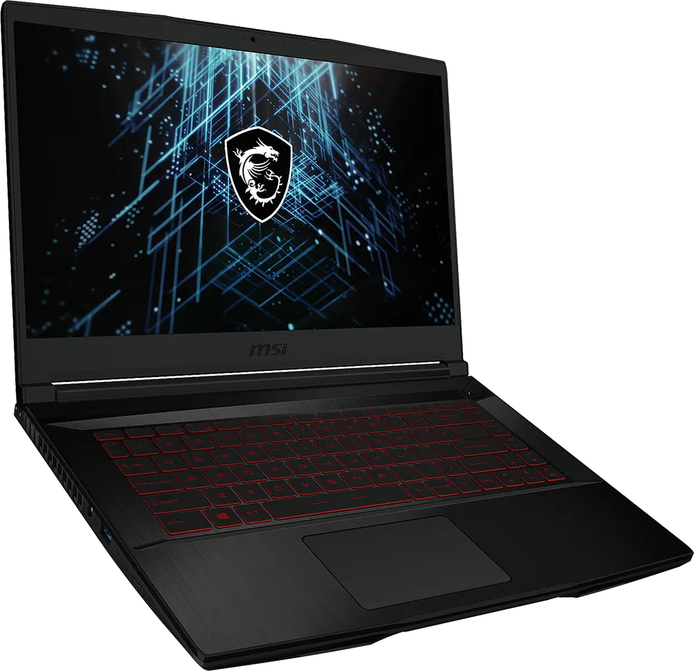 MSI GF63 Thin 11UC Laptop, Intel® Core™ I5-11400H, 11th Gen, 8GB RAM, 256GB SSD + 1TB HDD, NVIDIA® GeForce RTX™ 3050 4GB GDDR6, 15.6 Inch FHD, DOS, black