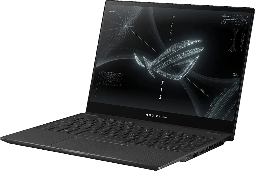لاب توب اسوس روج فلو اكس 13  GV301RC-LJ062W  معالج AMD Ryzen 7 6800HS، رامات 16 جيجابايت، هارد ديسك  512 جيجا بايت SSD،  كارت شاشة NVIDIA GeForce RTX™ 3050 سعة 4 جيجابايت، شاشة 13.4 بوصة دقة WUXGA ،  ويندوز 11، اسود