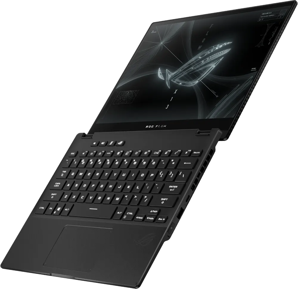 لاب توب اسوس روج فلو اكس 13  GV301RC-LJ062W  معالج AMD Ryzen 7 6800HS، رامات 16 جيجابايت، هارد ديسك  512 جيجا بايت SSD،  كارت شاشة NVIDIA GeForce RTX™ 3050 سعة 4 جيجابايت، شاشة 13.4 بوصة دقة WUXGA ،  ويندوز 11، اسود
