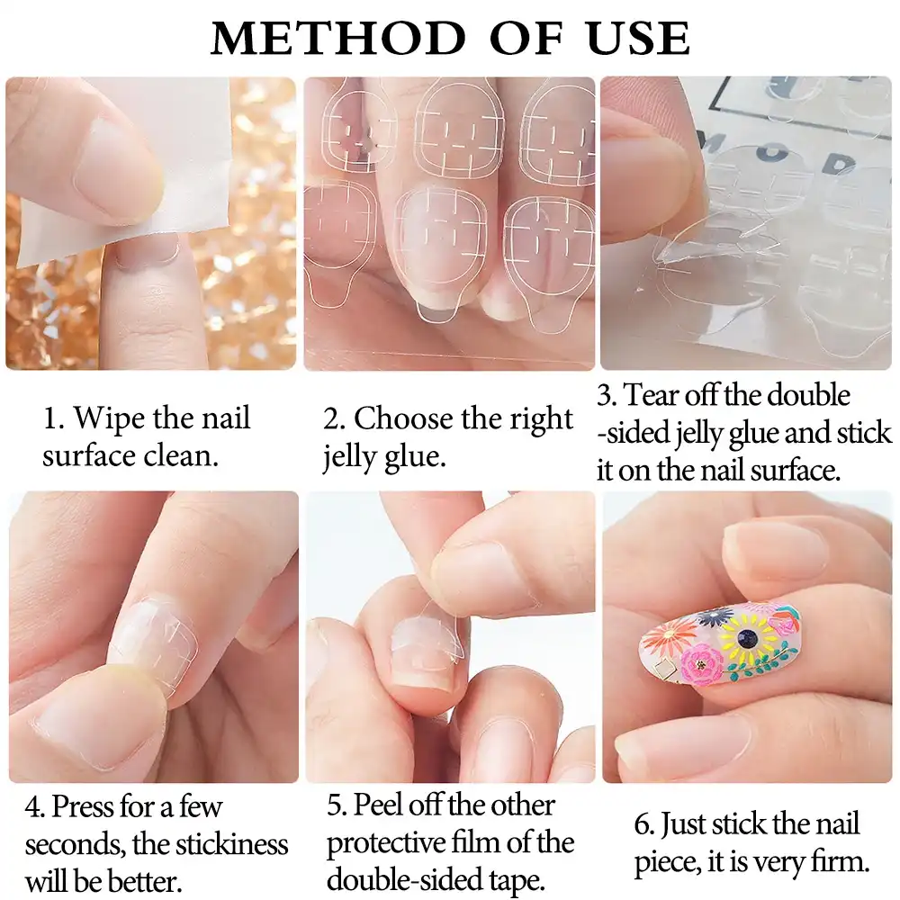 Double Sided Adhesive False Nail Art Glue Sticker Fake Nails Extension Tips Waterproof Acrylic Manicure Gel Makeup Tools