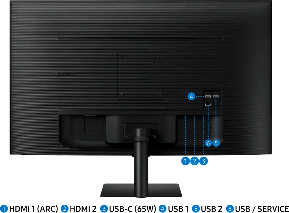 Samsung 32 Inch LED Computer Monitor, 4K, Smart, Black, LS32BM700UMXZN