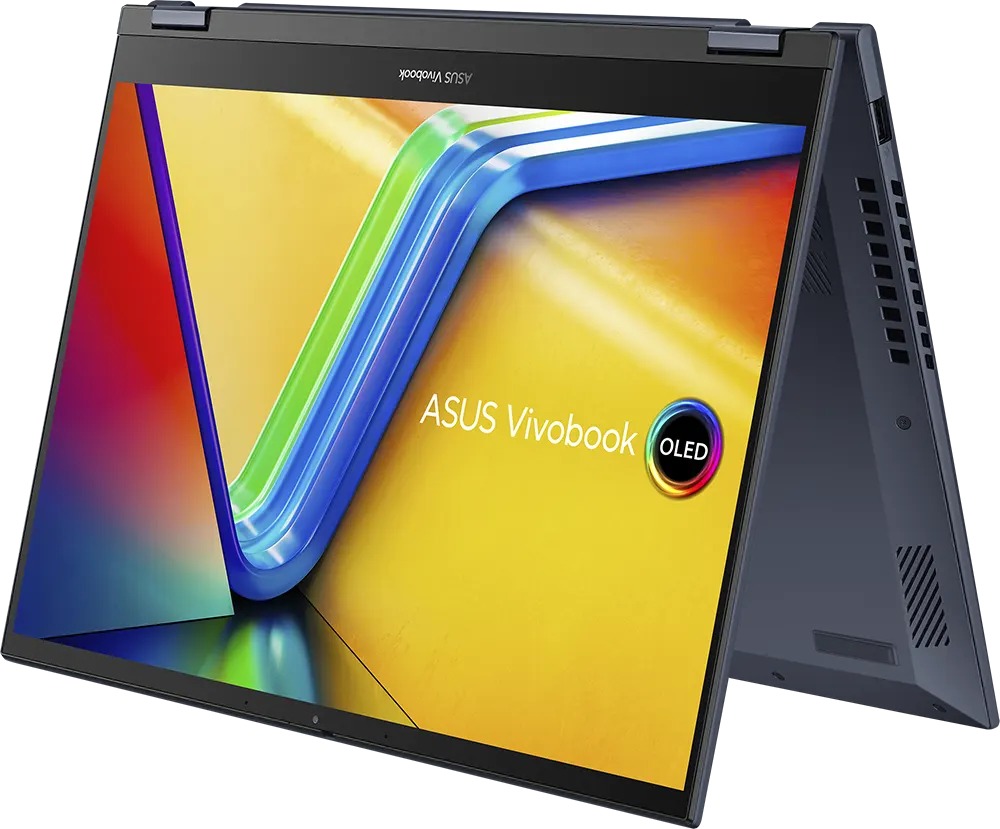 Laptop Asus Vivobook S 14 TN3402QA-LZ005W AMD Ryzen 5-5600H, 8GB RAM, 512GB SSD Hard Disk, AMD Radeon Graphics Card, 14.0" WUXGA Flip Touch Display, Windows 11, Blue
