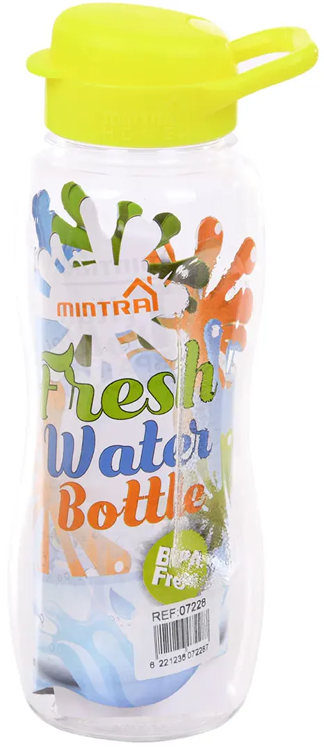 Mintra sports water bottle, plastic, with snap cap, 500 ml, colors