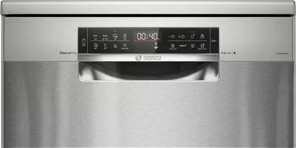 Bosch Dishwasher, 13 Places, 60 cm, 6 Programmes, Digital Display, Silver, SMS6EMI11V
