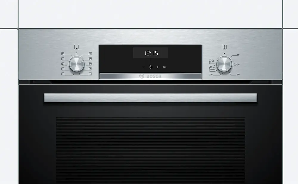 Bosch Built-in oven, 60 cm, electric, 66 litres, digital with grill, silver*black, HBJ558YS0G